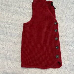 Requirements Petite Vest in a Muted Ruby Red